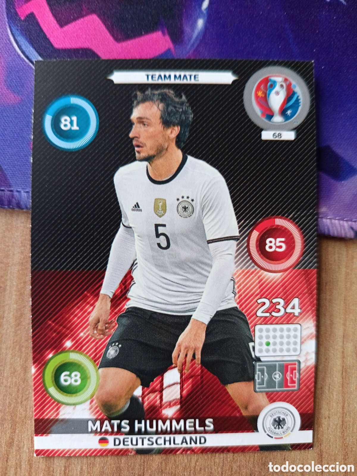 Fu&szlig;ball-Sticker: 68 Hummels Panini Adrenalyn XL UEFA Euro 2016 Eurocopa 16
