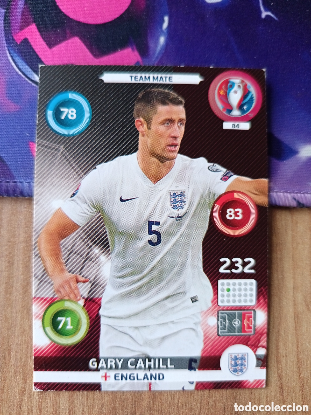 Cromos de f&uacute;tbol: 84 Gary Panini Adrenalyn XL UEFA Euro 2016 Eurocopa 16