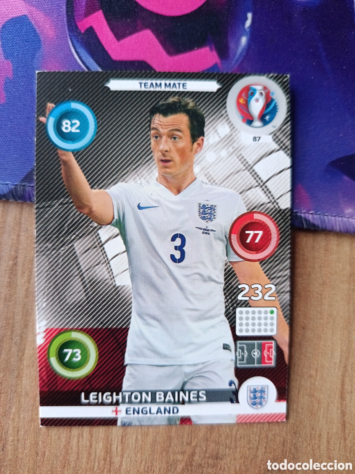 Cromos de f&uacute;tbol: 87 Baines Panini Adrenalyn XL UEFA Euro 2016 Eurocopa 16