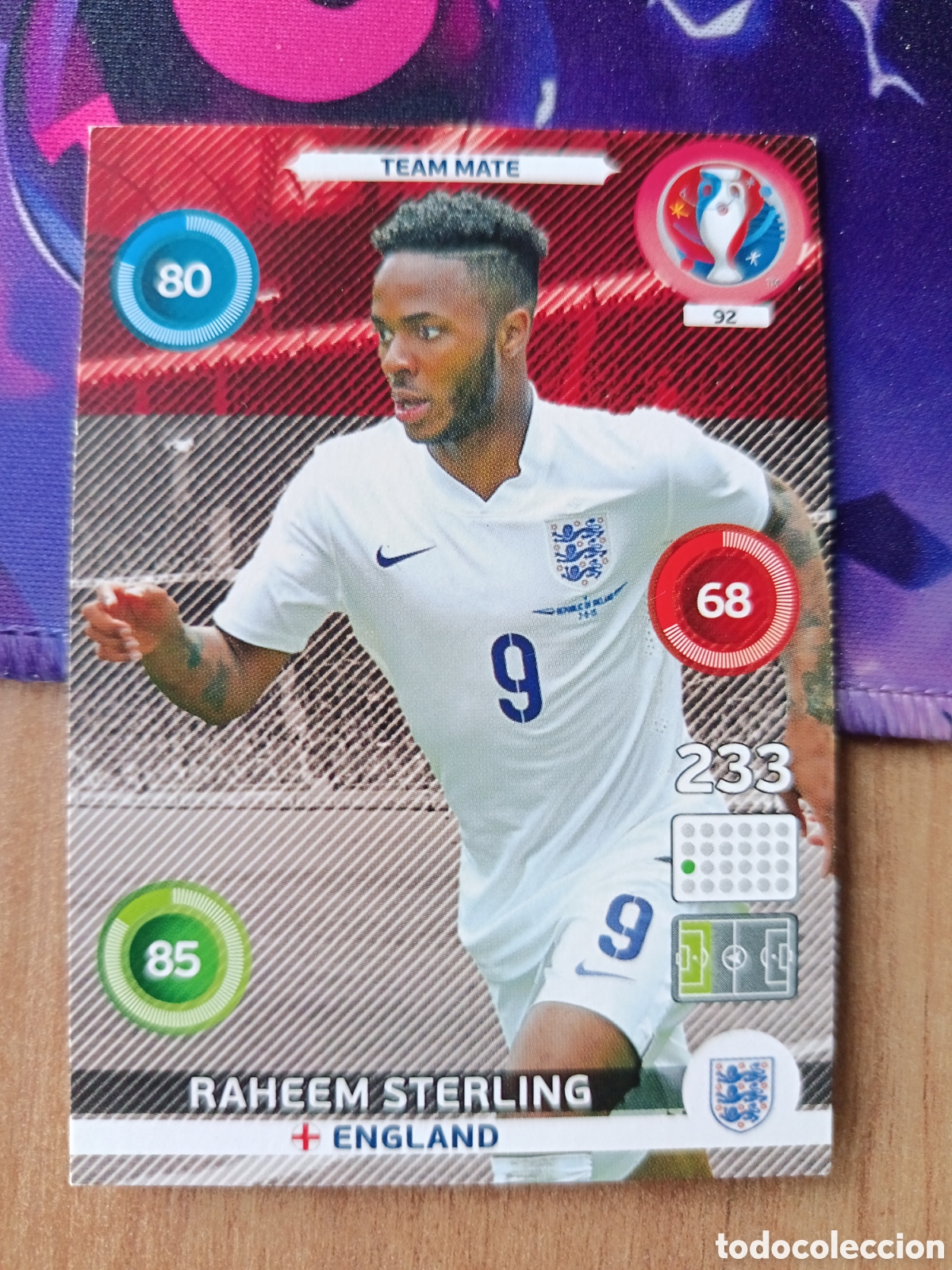 Cromos de f&uacute;tbol: 92 Sterling Panini Adrenalyn XL UEFA Euro 2016 Eurocopa 16