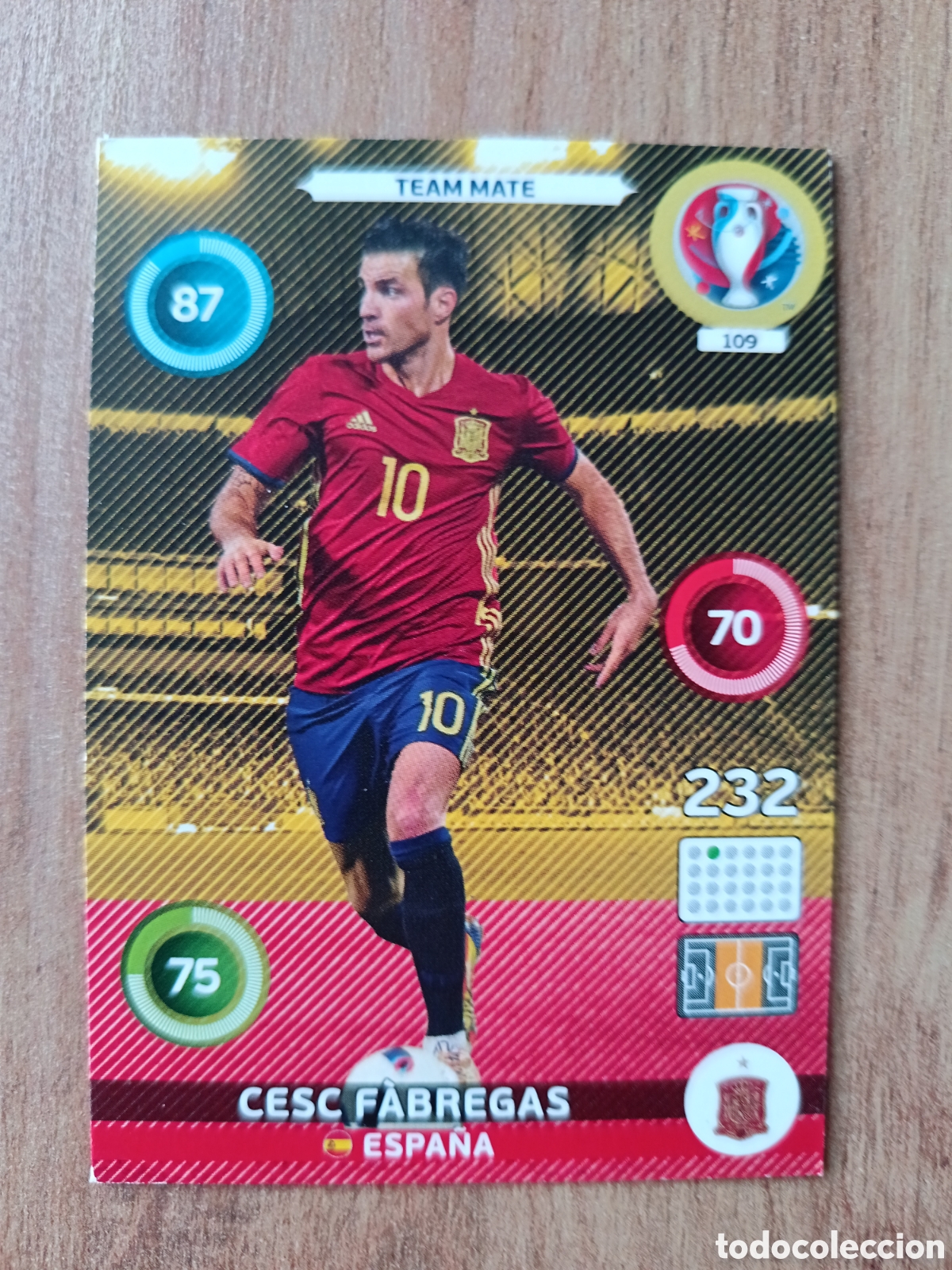 Cromos de f&uacute;tbol: 109 Cesc F&aacute;bregas Panini Adrenalyn XL UEFA Euro 2016 Eurocopa 16
