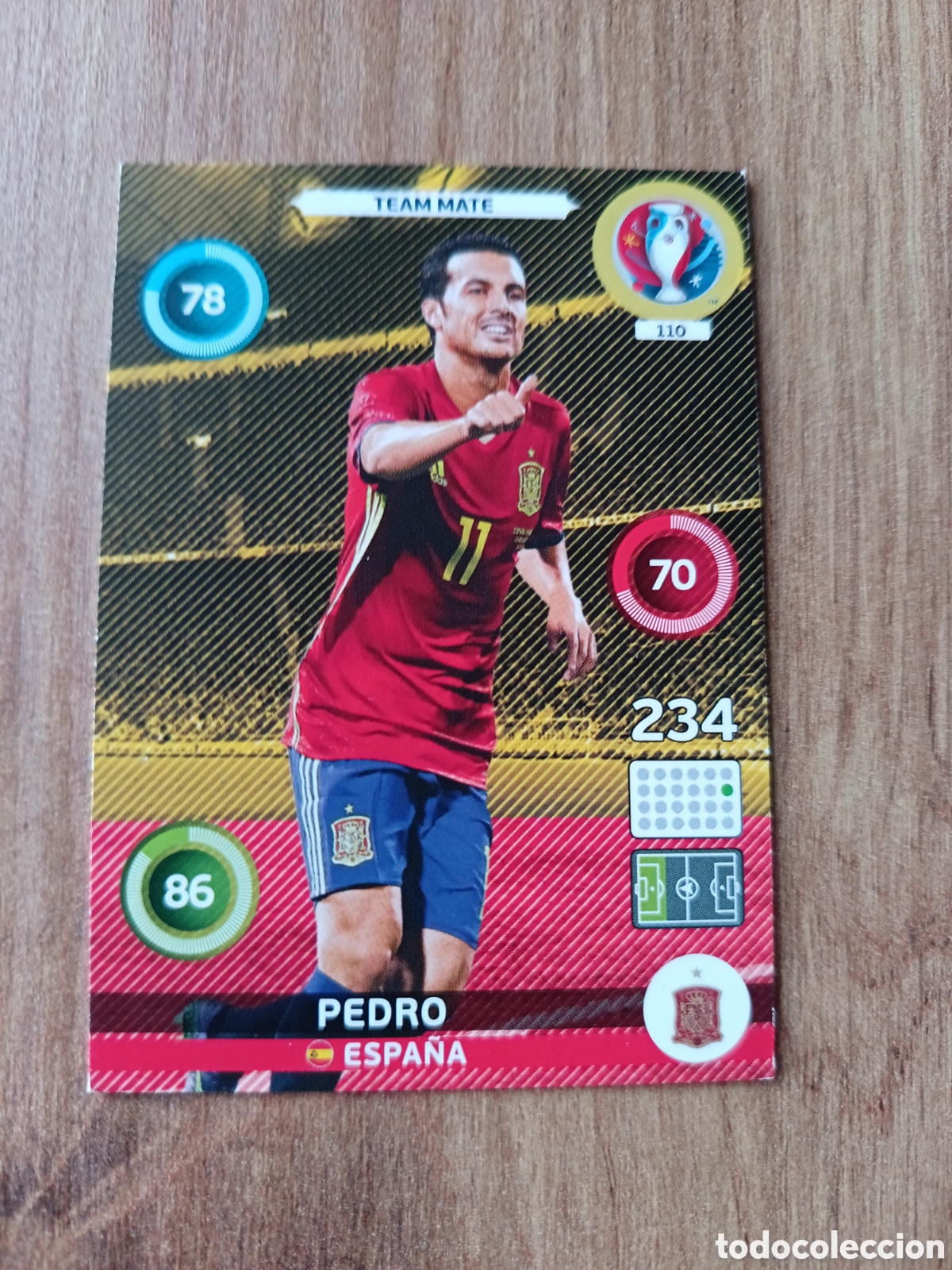 Cromos de f&uacute;tbol: 110 Pedro Panini Adrenalyn XL UEFA Euro 2016 Eurocopa 16
