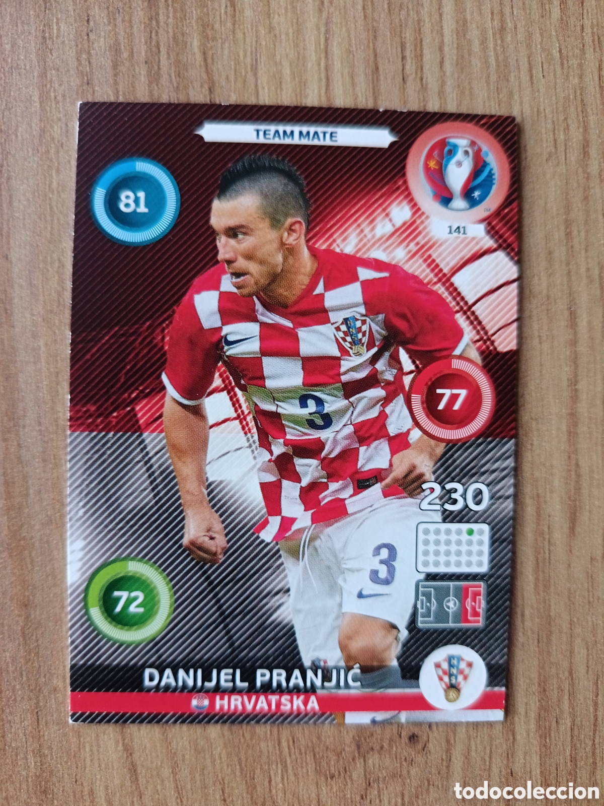 Cromos de f&uacute;tbol: 141 Pranjic Panini Adrenalyn XL UEFA Euro 2016 Eurocopa 16