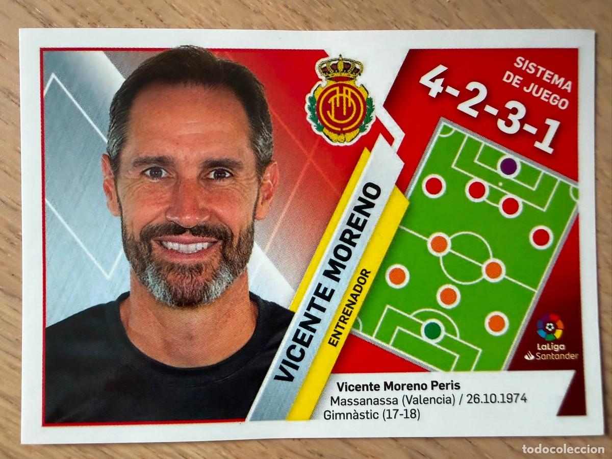 Cromos de f&uacute;tbol: 28 MORENO ENTRENADOR MALLORCA 19 20 2019 2020 LIGA SANTANDER COLECCIONES ESTE SIN PEGAR STICKER