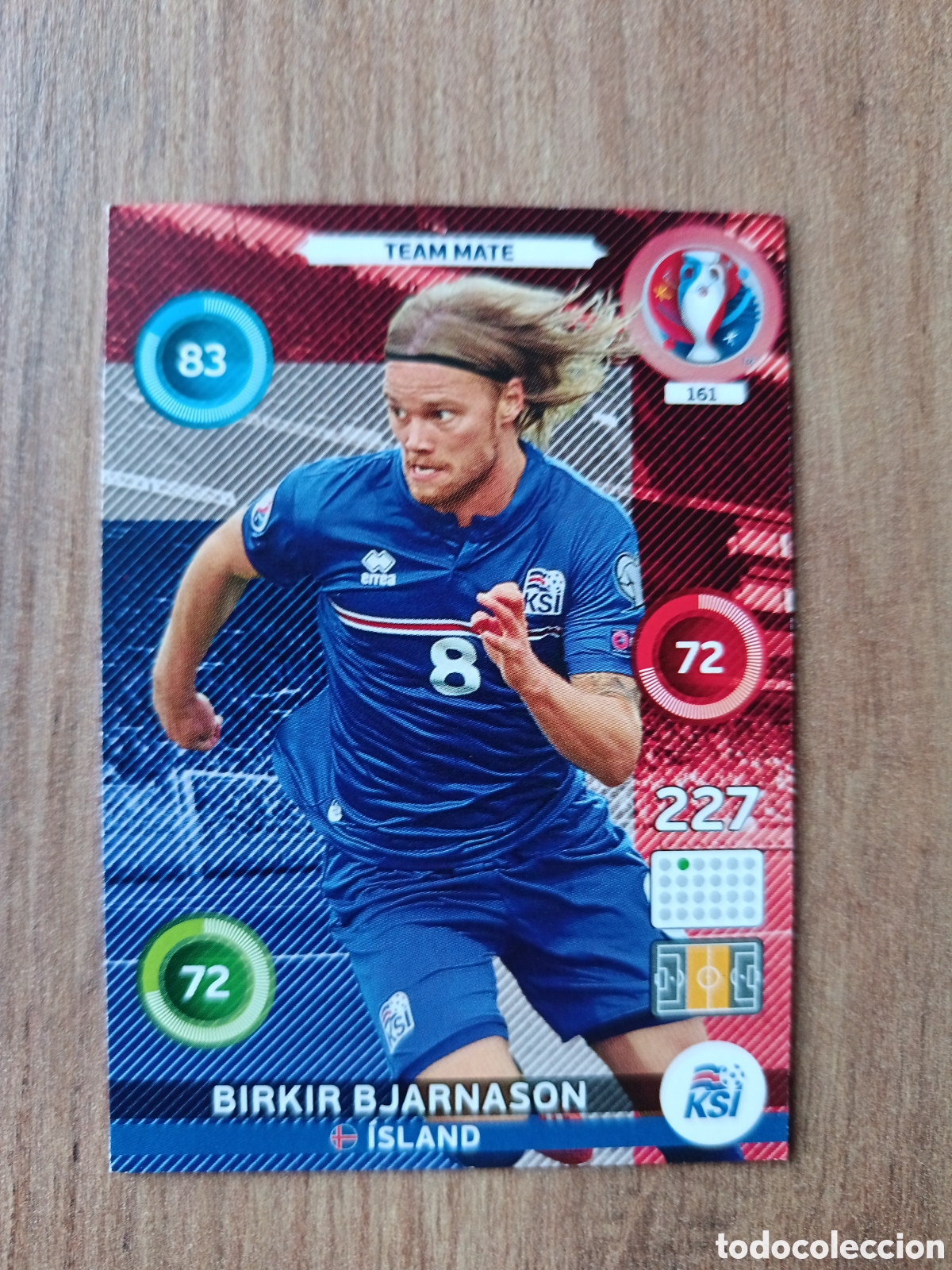 Cromos de f&uacute;tbol: 161 Birkir Panini Adrenalyn XL UEFA Euro 2016 Eurocopa 16