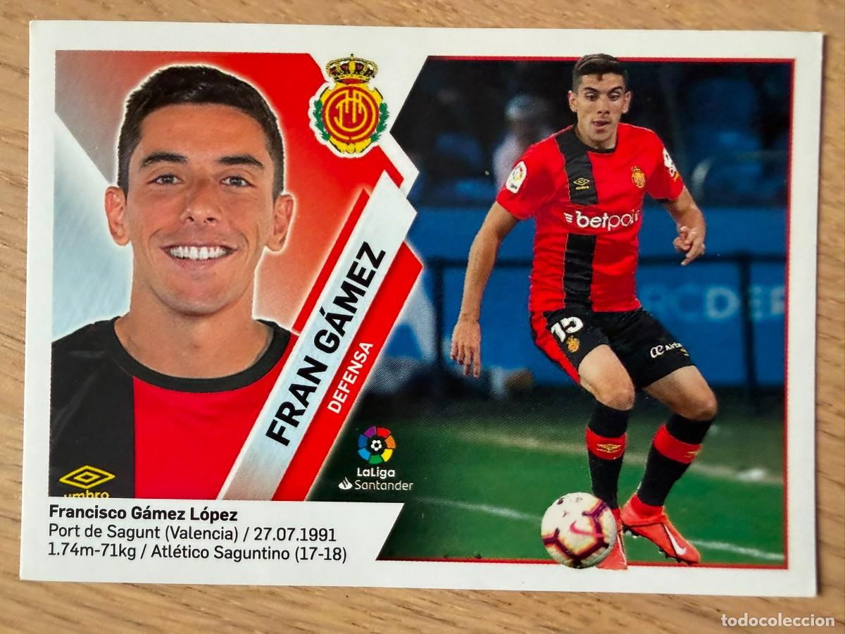 Cromos de f&uacute;tbol: 6B 6 B FRAN GAMEZ MALLORCA 19 20 2019 2020 LIGA SANTANDER COLECCIONES ESTE SIN PEGAR STICKER