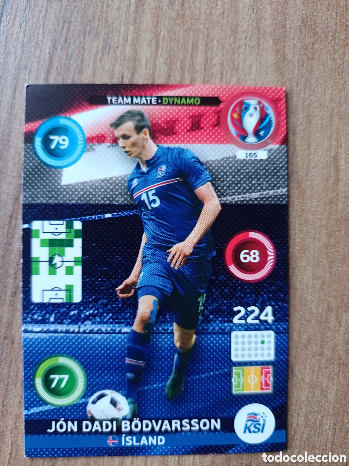 Cromos de f&uacute;tbol: 165 Bodvarsson Panini Adrenalyn XL UEFA Euro 2016 Eurocopa 16