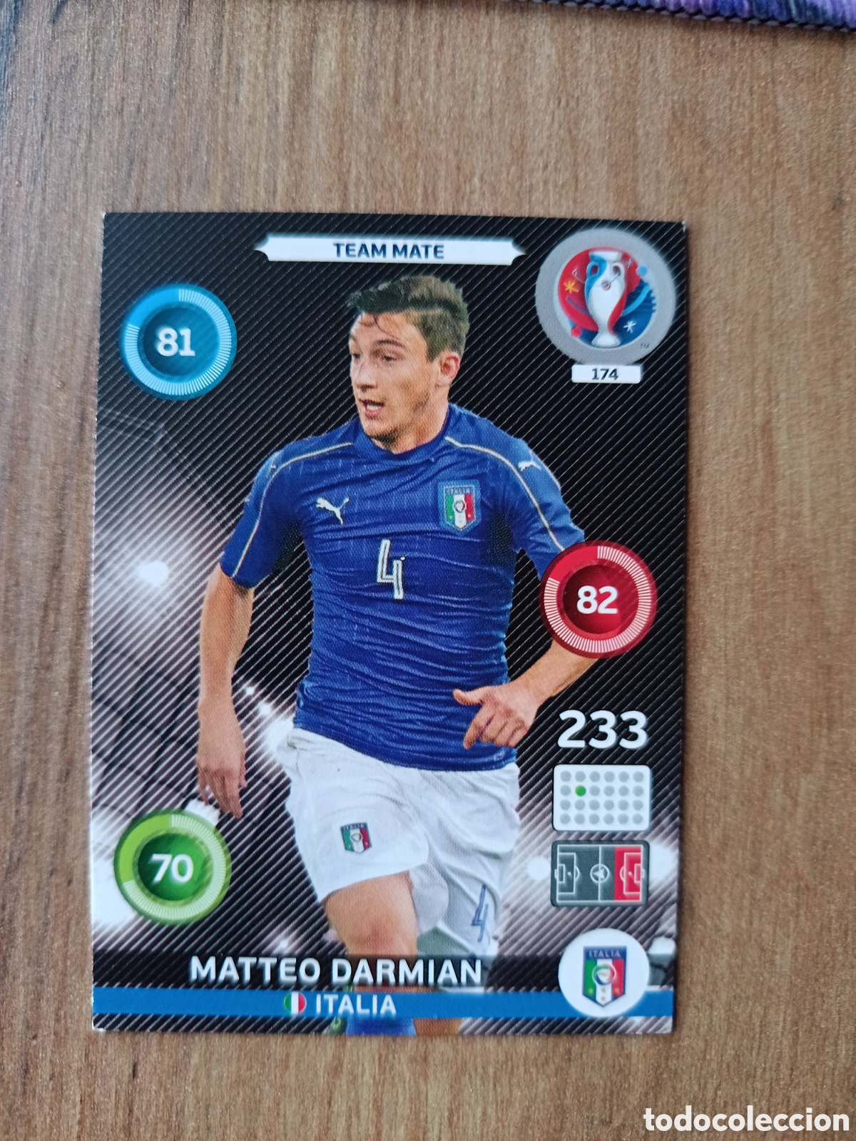 Cromos de f&uacute;tbol: 174 Darmian Panini Adrenalyn XL UEFA Euro 2016 Eurocopa 16
