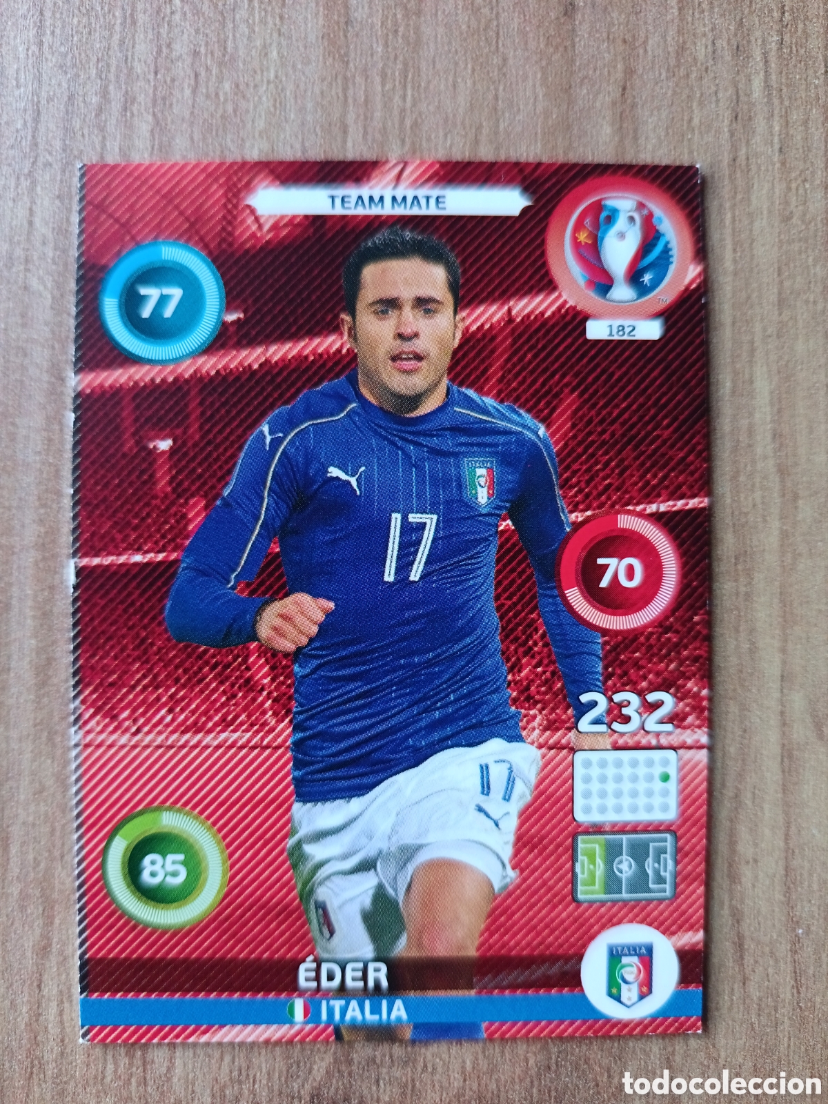 Football Stickers: 182 Eder Panini Adrenalyn XL UEFA Euro 2016 Eurocopa 16