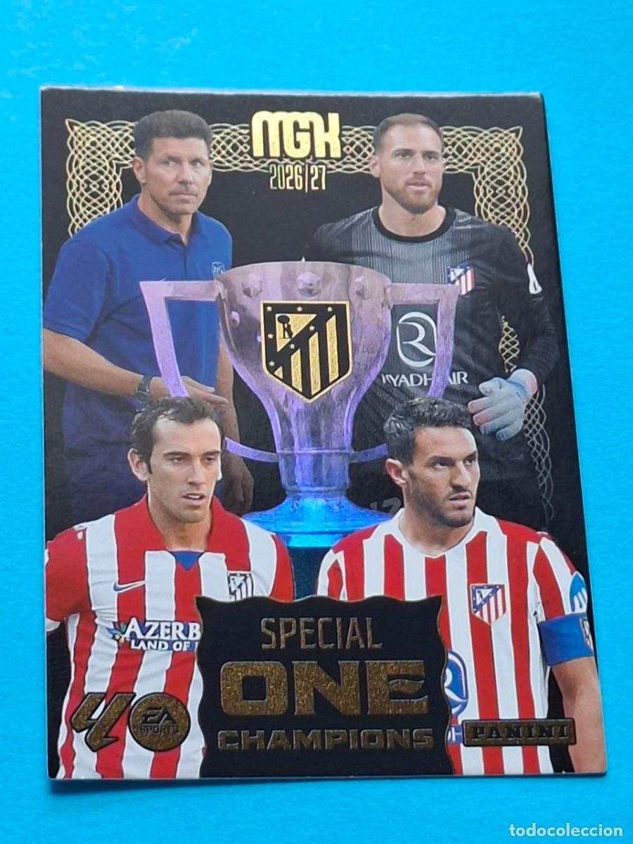 Cromos de f&uacute;tbol: SPECIAL ONE BLACK Campions D. SIMEONE OBLAK GOD&Iacute;N KOKE (Atl&eacute;tico Madrid) - Panini MGK LaLiga 2026-27