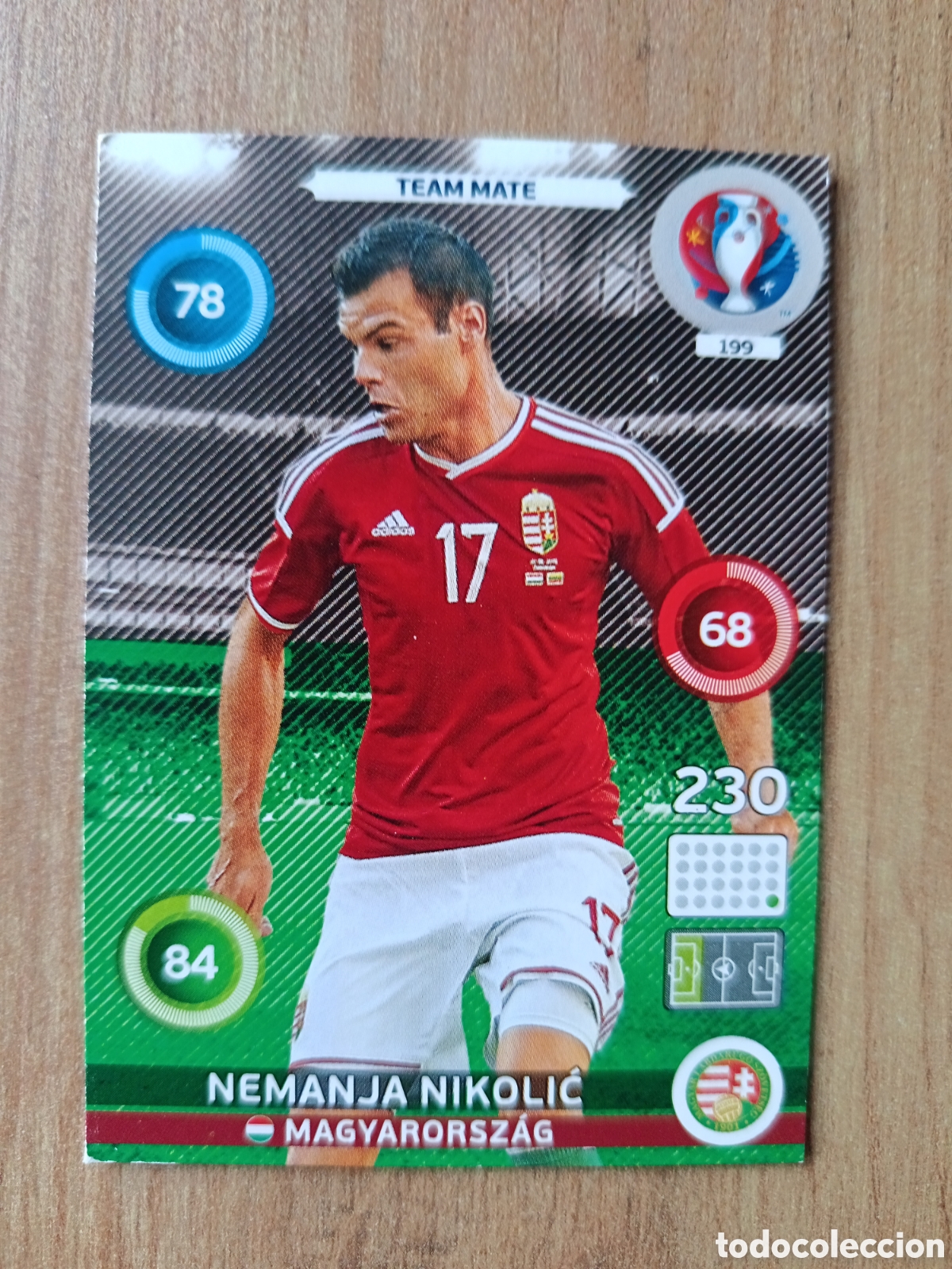 Cromos de f&uacute;tbol: 199 Nikolic Panini Adrenalyn XL UEFA Euro 2016 Eurocopa 16