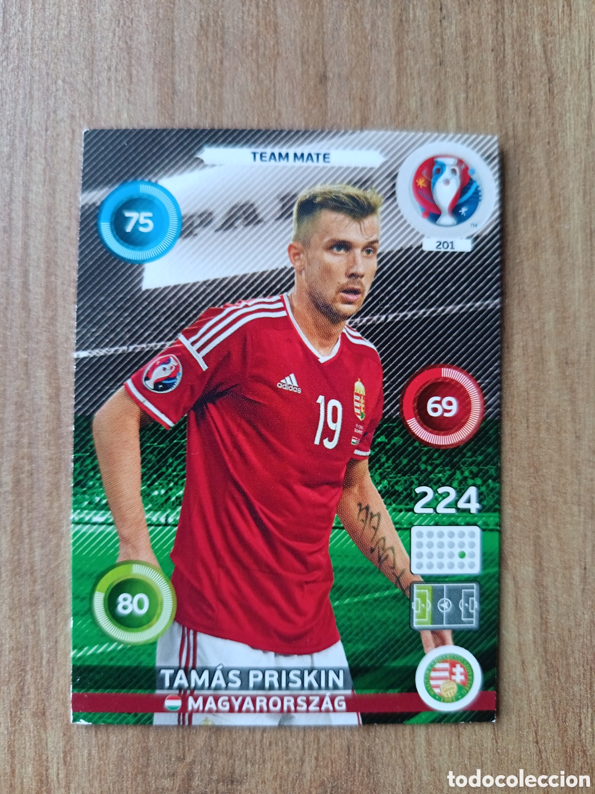 Cromos de f&uacute;tbol: 201 Tamas Panini Adrenalyn XL UEFA Euro 2016 Eurocopa 16