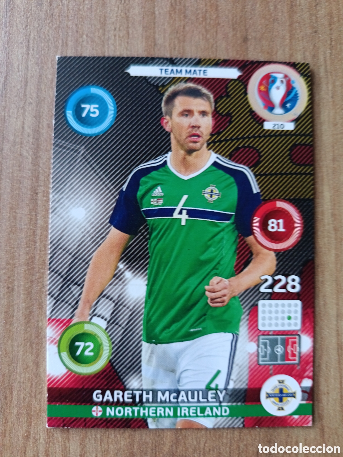 Cromos de f&uacute;tbol: 210 Gareth Panini Adrenalyn XL UEFA Euro 2016 Eurocopa 16