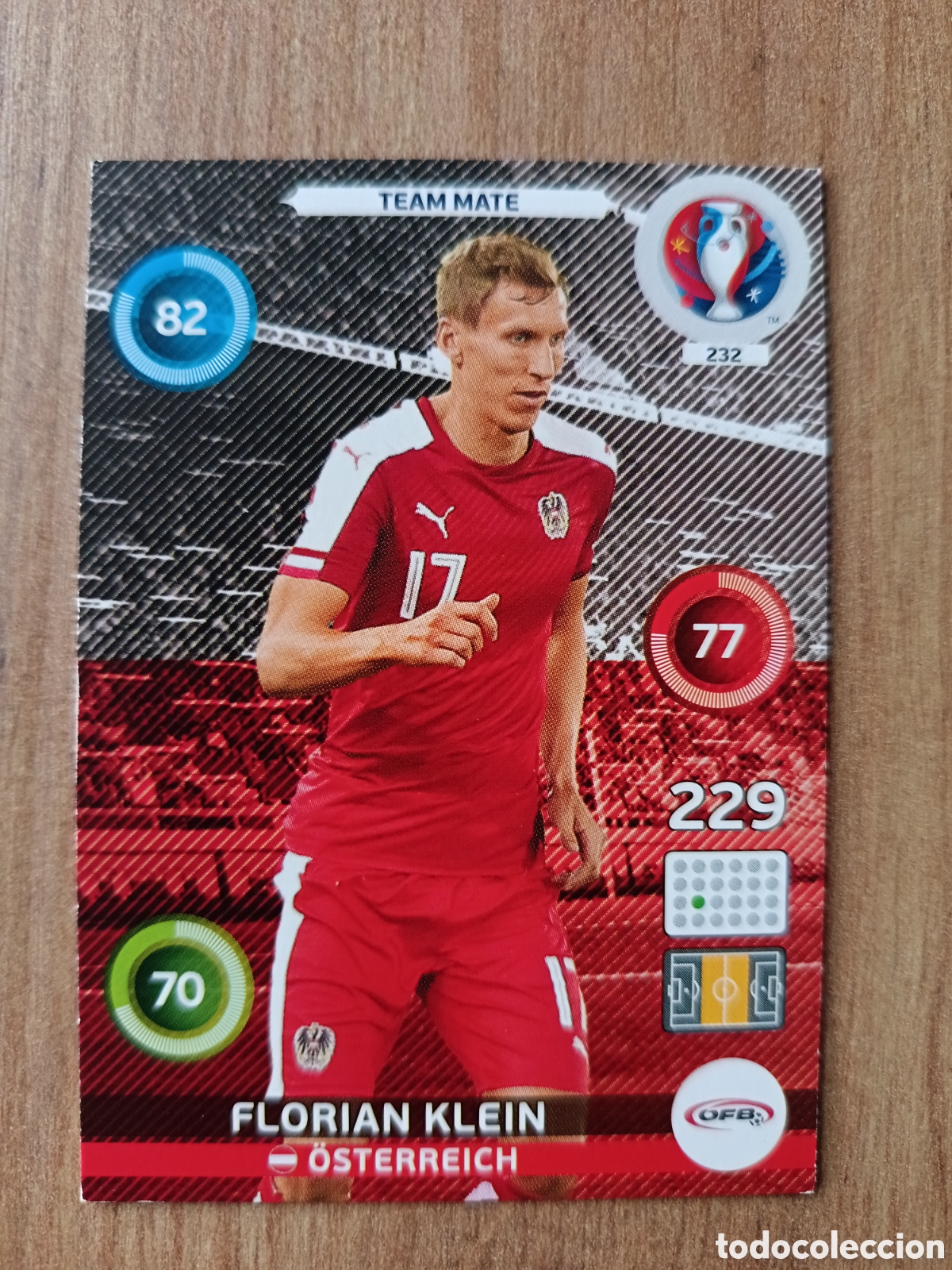 Cromos de f&uacute;tbol: 232 Florian Panini Adrenalyn XL UEFA Euro 2016 Eurocopa 16