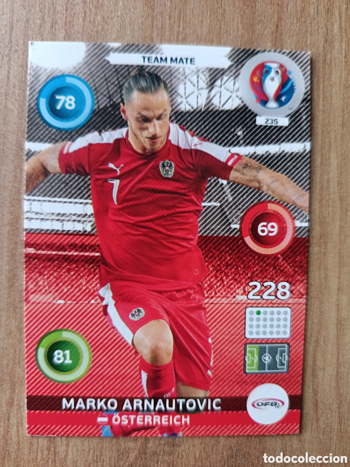 Figurine di Calcio: 235 Marko Panini Adrenalyn XL UEFA Euro 2016 Eurocopa 16