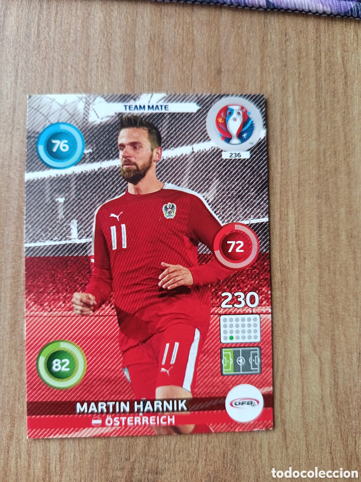 Cromos de f&uacute;tbol: 236 Mart&iacute;n Panini Adrenalyn XL UEFA Euro 2016 Eurocopa 16
