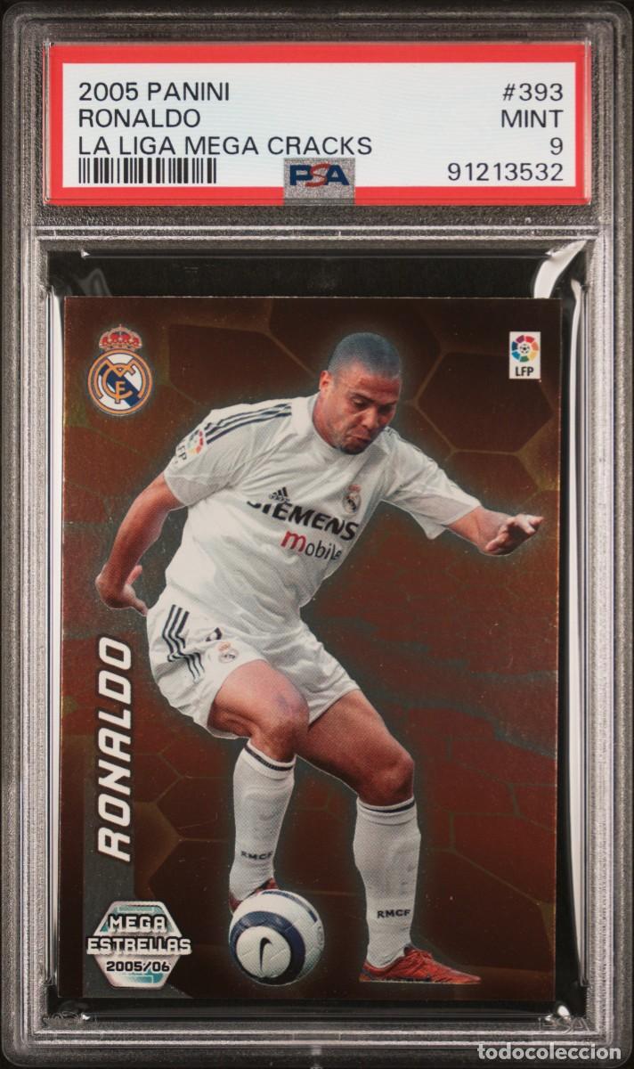 Cromos de f&uacute;tbol: Ronaldo #393 Real Madrid Panini Megacracks Megaestrellas 2005 06 Psa 9