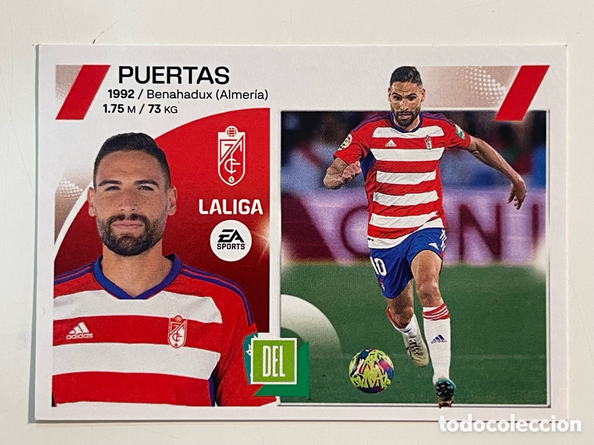 Figurine di Calcio: Cromo &rdquo;PUERTAS&rdquo; GRANADA CF colecci&oacute;n album de cromos LIGA 2023-24 Coleccciones Este Panini