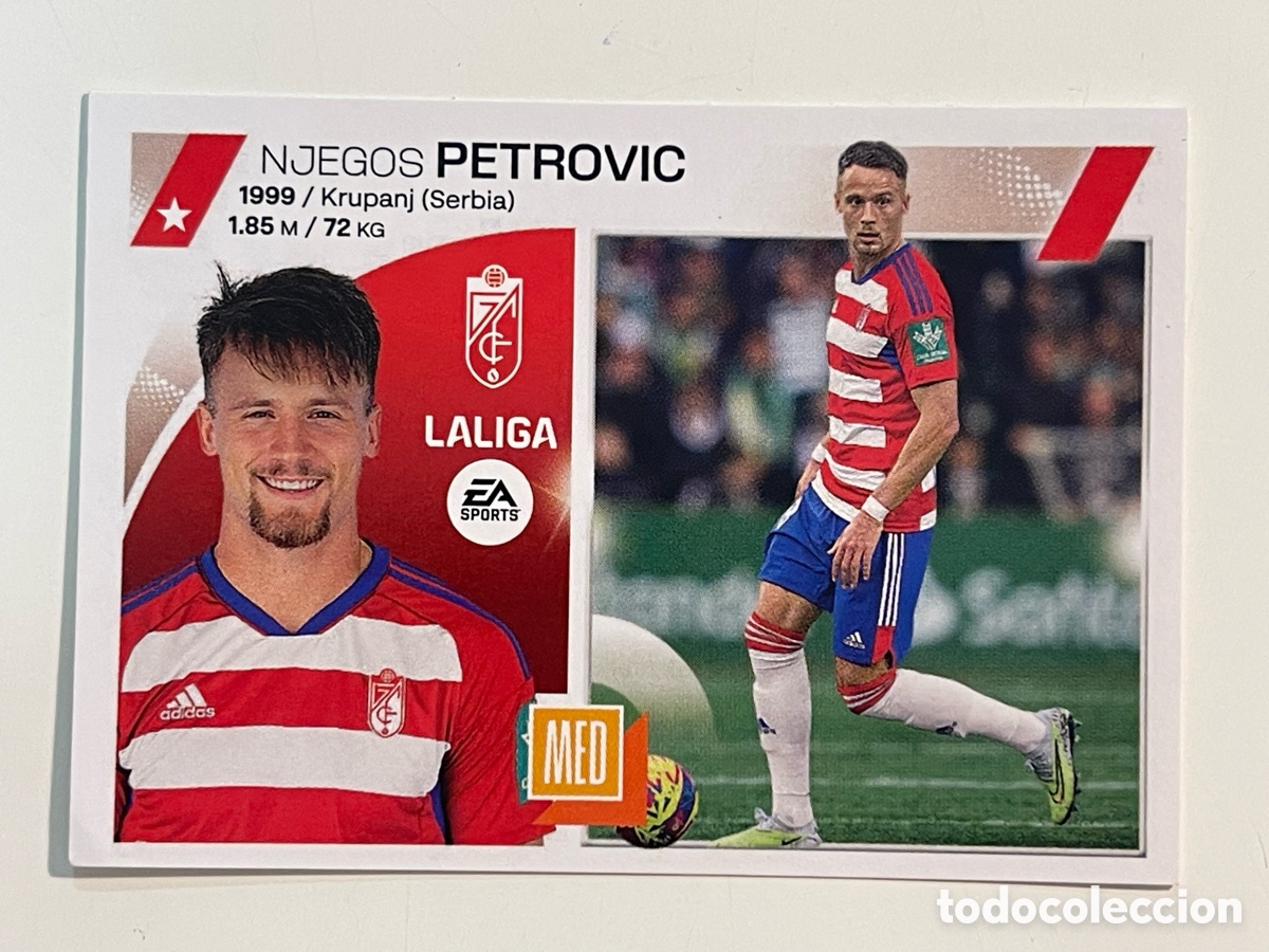 Figurine di Calcio: Cromo &rdquo;NJEGOS PETROVIC&rdquo; GRANADA CF colecci&oacute;n album de cromos LIGA 2023-24 Coleccciones Este Panini