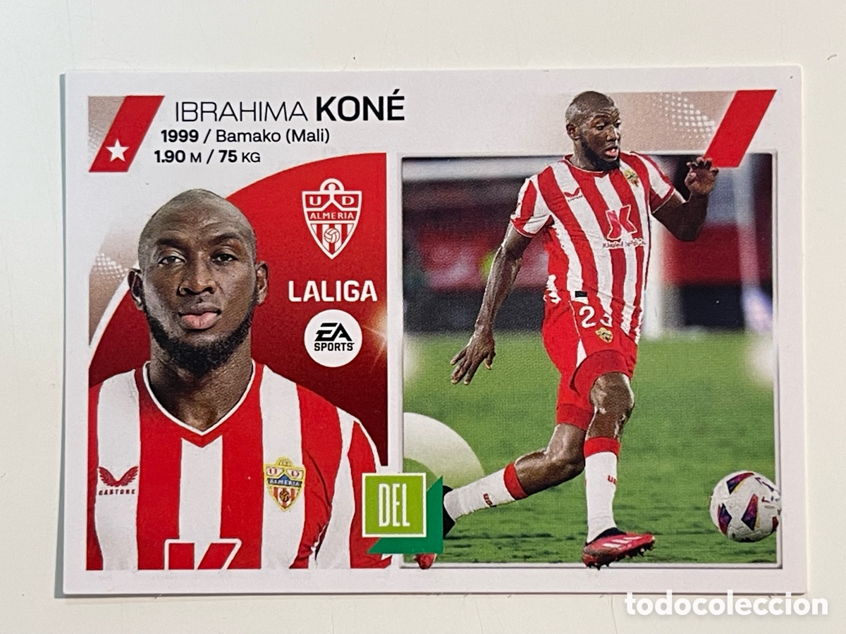 Figurine di Calcio: Cromo &rdquo;IBRAHIMA KON&Eacute;&rdquo; UD ALMERIA colecci&oacute;n album de cromos LIGA 2023-24 Coleccciones Este Panini