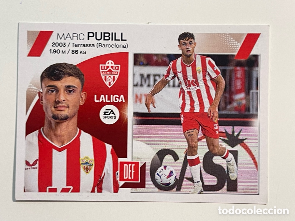 Football Stickers: Cromo &rdquo;MARC PUBILL&rdquo; UD ALMERIA colecci&oacute;n album de cromos LIGA 2023-24 Coleccciones Este Panini
