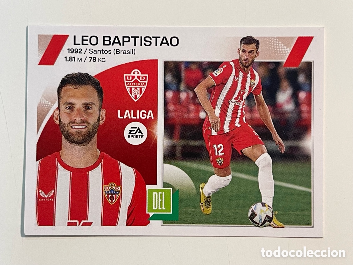 Cromos de f&uacute;tbol: Cromo &rdquo;LEO BAPTISTAO&rdquo; UD ALMERIA colecci&oacute;n album de cromos LIGA 2023-24 Coleccciones Este Panini