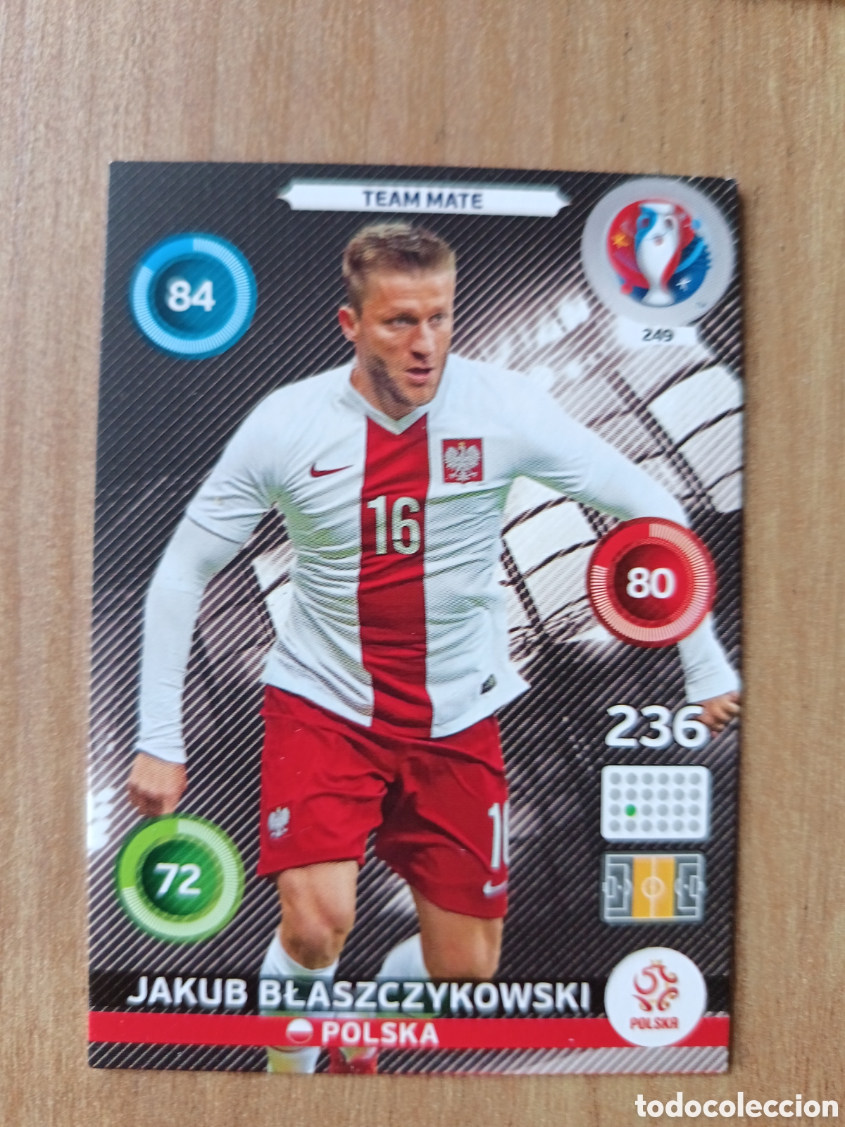 Cromos de f&uacute;tbol: 249 Jakub Panini Adrenalyn XL UEFA Euro 2016 Eurocopa 16