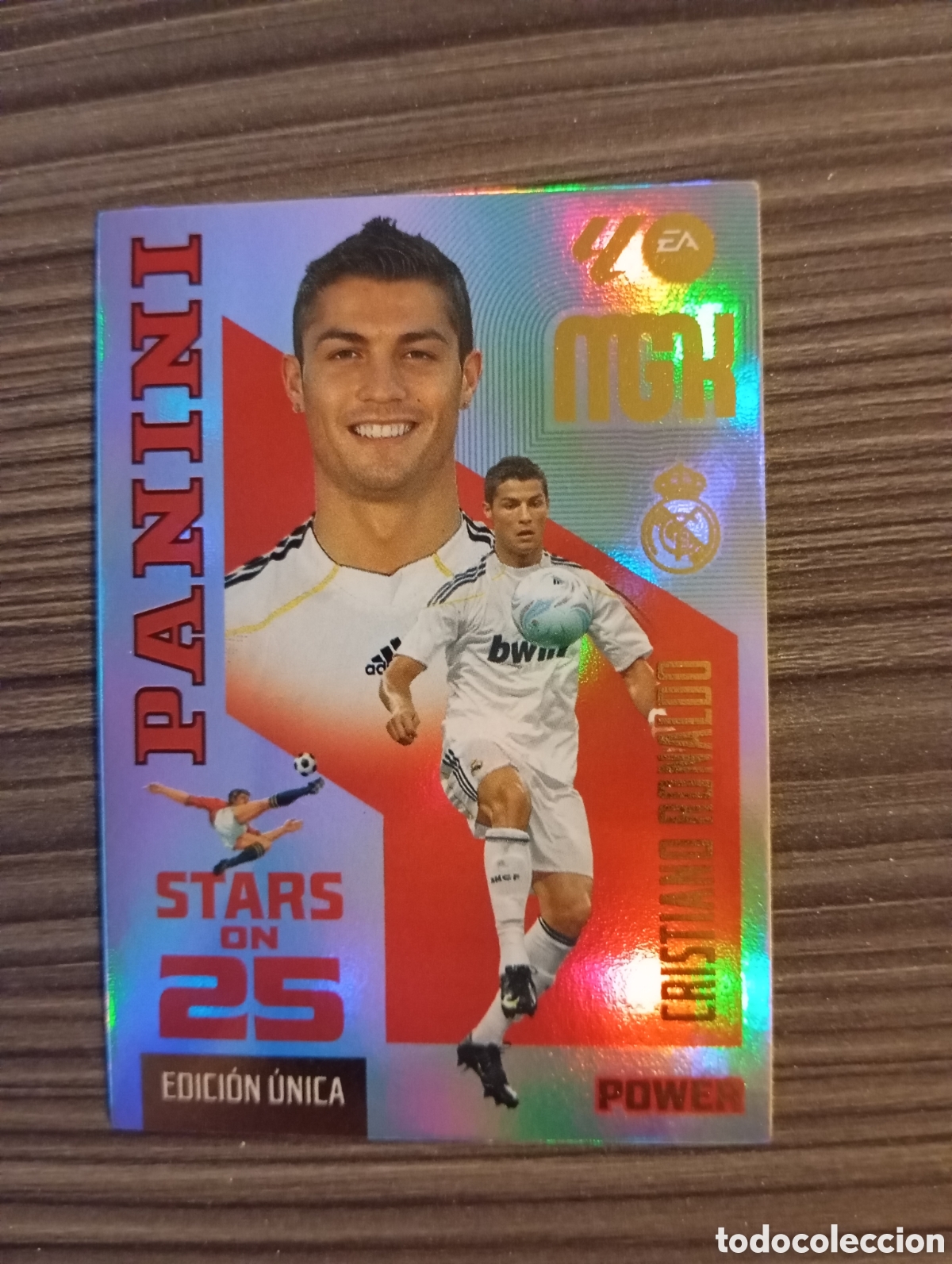Cromos de f&uacute;tbol: 442P CRISTIANO RONALDO STARS ON 25 POWER EDICI&Oacute;N UNICA PANINI MEGACRACKS 26 27