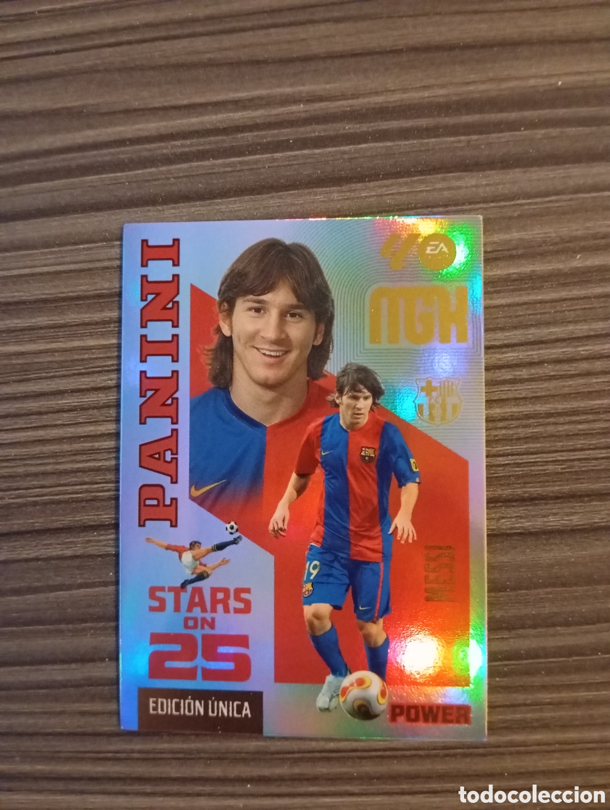 Football Stickers: 440P MESSI STARS ON 25 POWER EDICI&Oacute;N UNICA PANINI MEGACRACKS 26 27