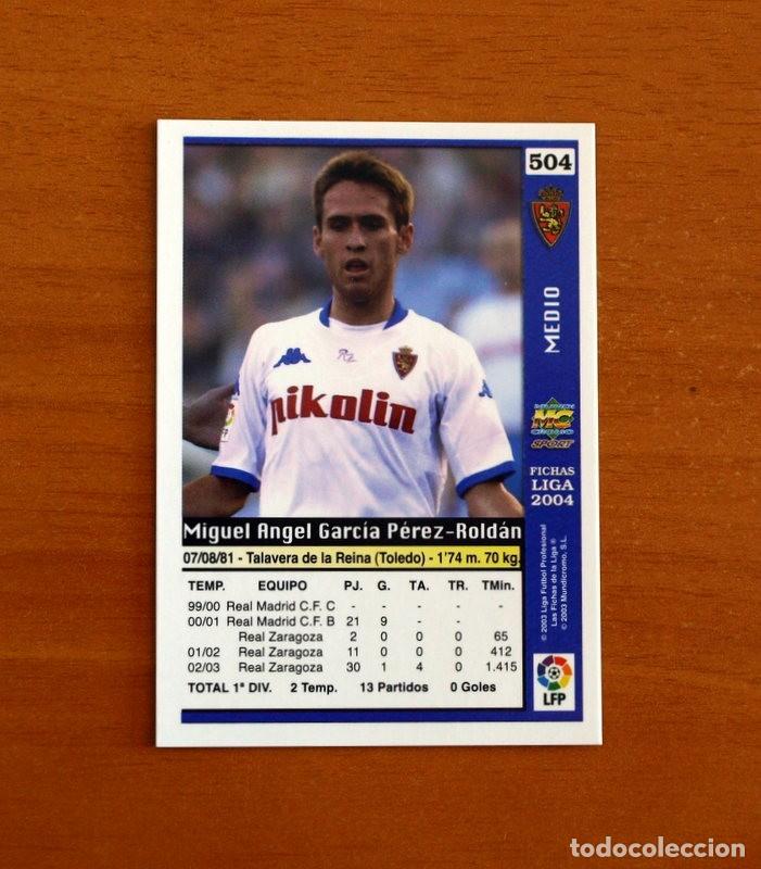 Football Stickers: Real Zaragoza -N&ordm; 504 Corona -Las Fichas de la Liga Mundicromo 2003-2004-03-04