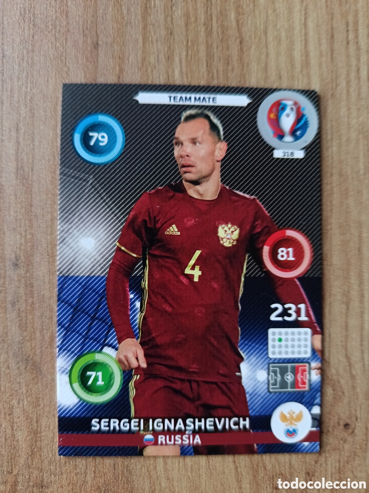 Football Stickers: 318 Sergei Panini Adrenalyn XL UEFA Euro 2016 Eurocopa 16