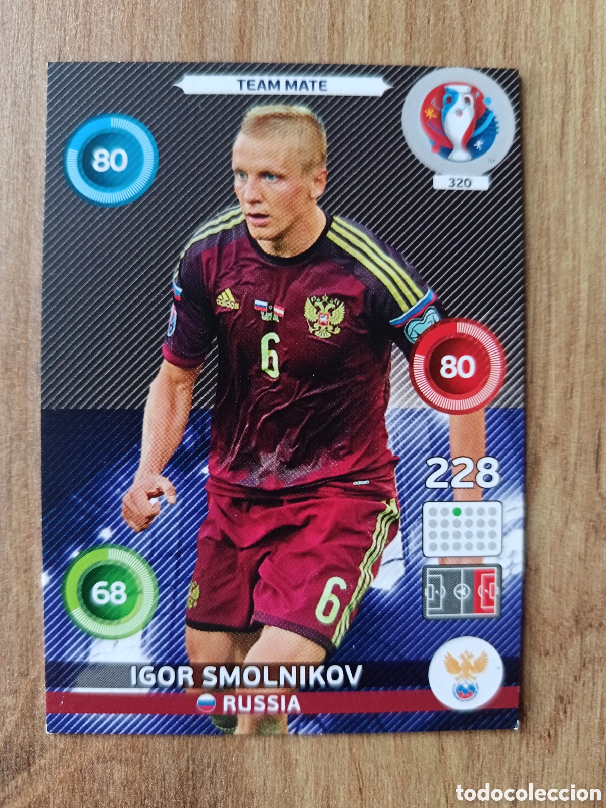 Football Stickers: 320 Igor Smolnikov Panini Adrenalyn XL UEFA Euro 2016 Eurocopa 16
