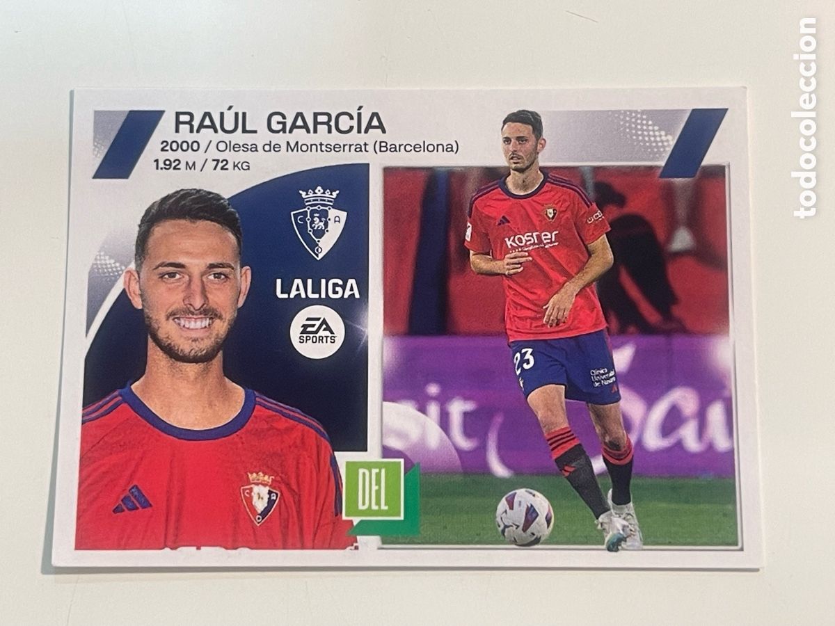Football Stickers: Cromo &rdquo;RA&Uacute;L GARC&Iacute;A&rdquo; CA OSASUNA colecci&oacute;n album de cromos LIGA 2023-24 Coleccciones Este Panini
