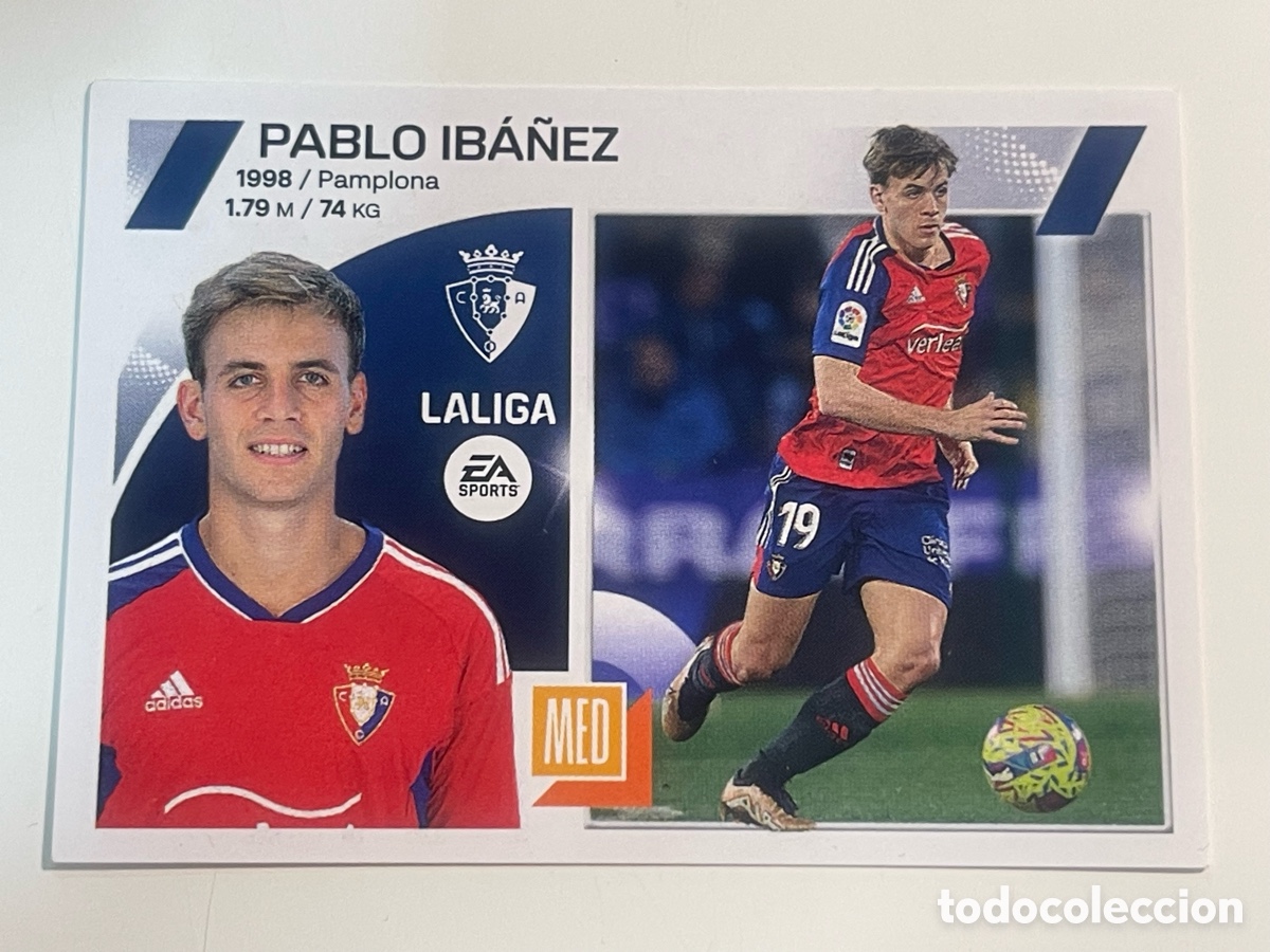 Football Stickers: Cromo &rdquo;PABLO IB&Aacute;NEZ&rdquo; CA OSASUNA colecci&oacute;n album de cromos LIGA 2023-24 Coleccciones Este Panini