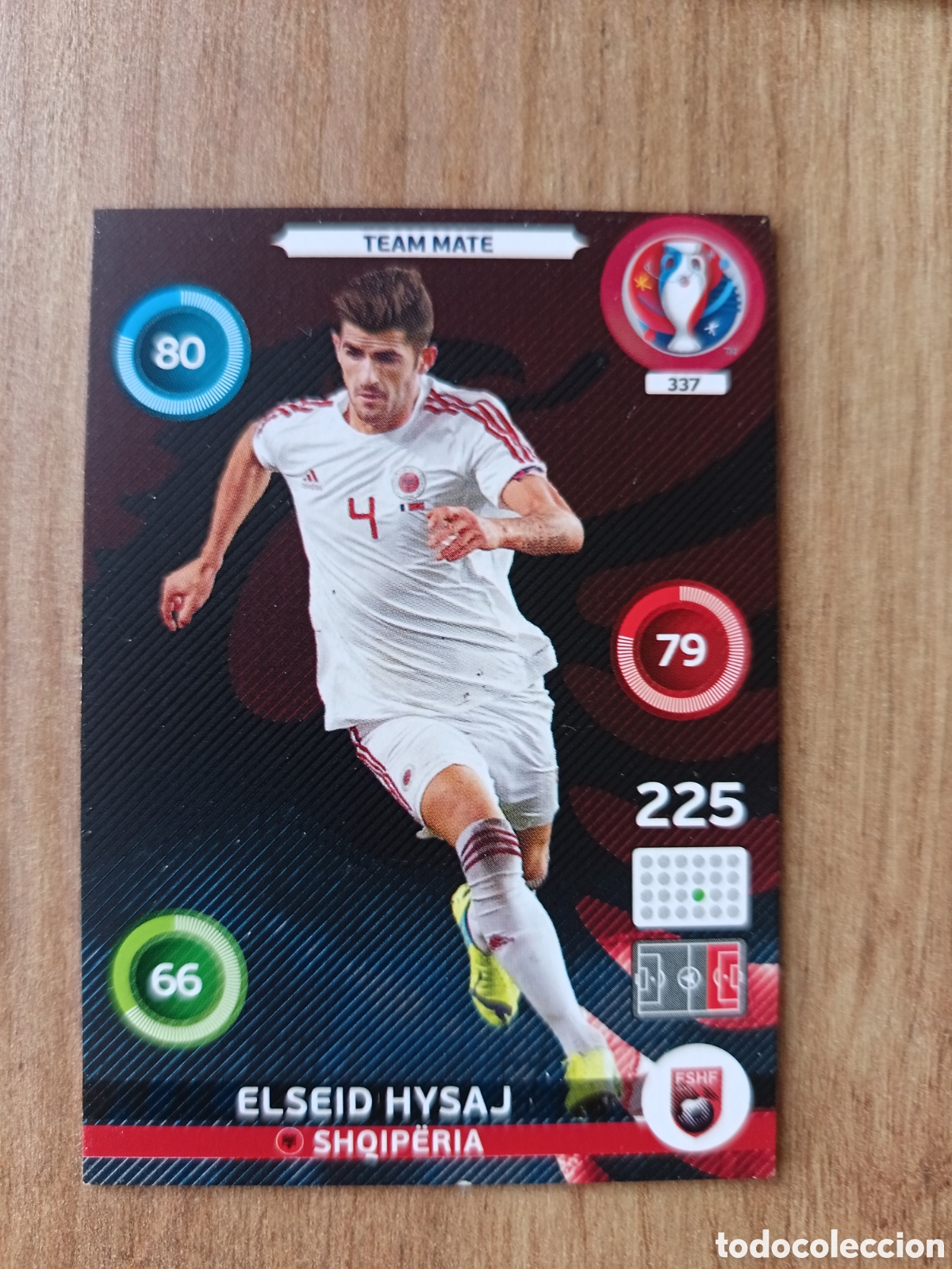 Cromos de f&uacute;tbol: 337 Elseid Panini Adrenalyn XL UEFA Euro 2016 Eurocopa 16