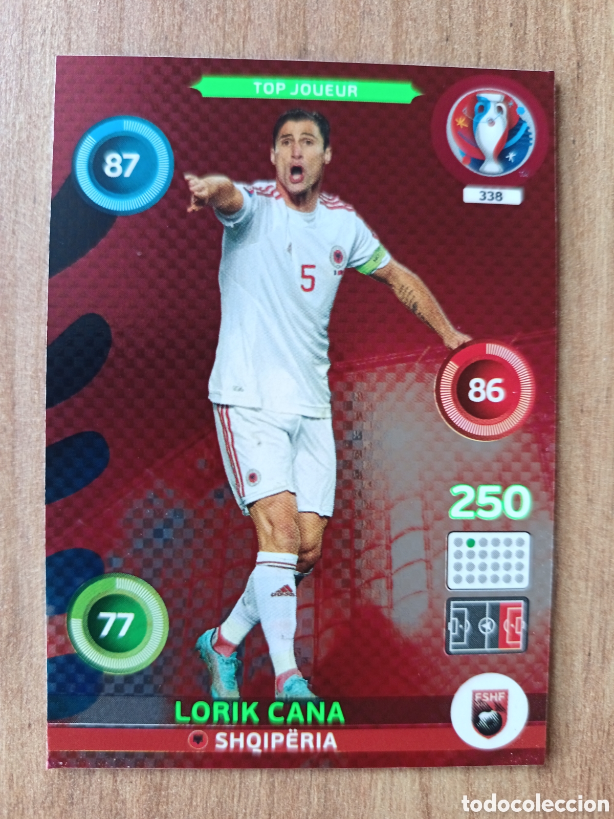 Cartes &agrave; collectionner de Football: 338 Lorik Panini Adrenalyn XL UEFA Euro 2016 Eurocopa 16