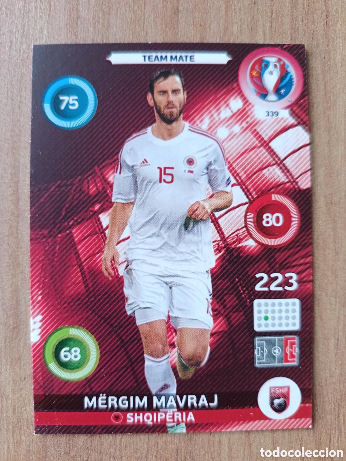 Cartes &agrave; collectionner de Football: 339 Mergim Panini Adrenalyn XL UEFA Euro 2016 Eurocopa 16