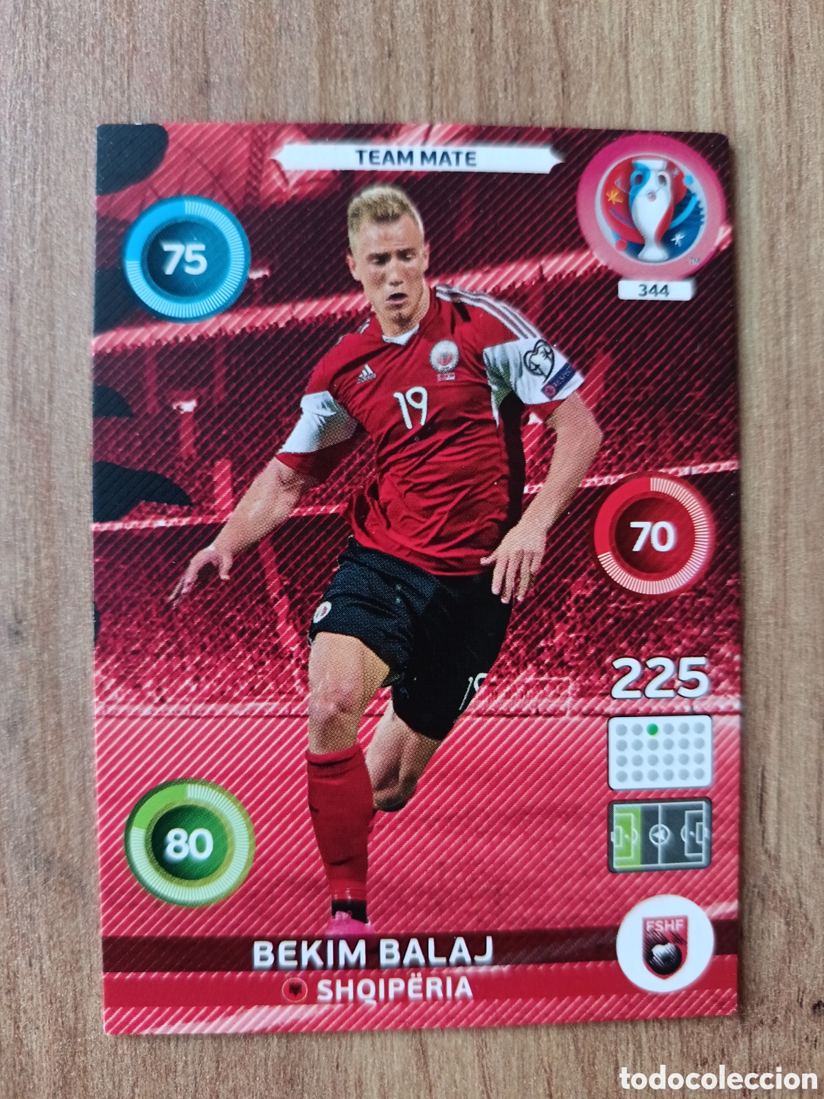 Cartes &agrave; collectionner de Football: 344 Bekim Panini Adrenalyn XL UEFA Euro 2016 Eurocopa 16