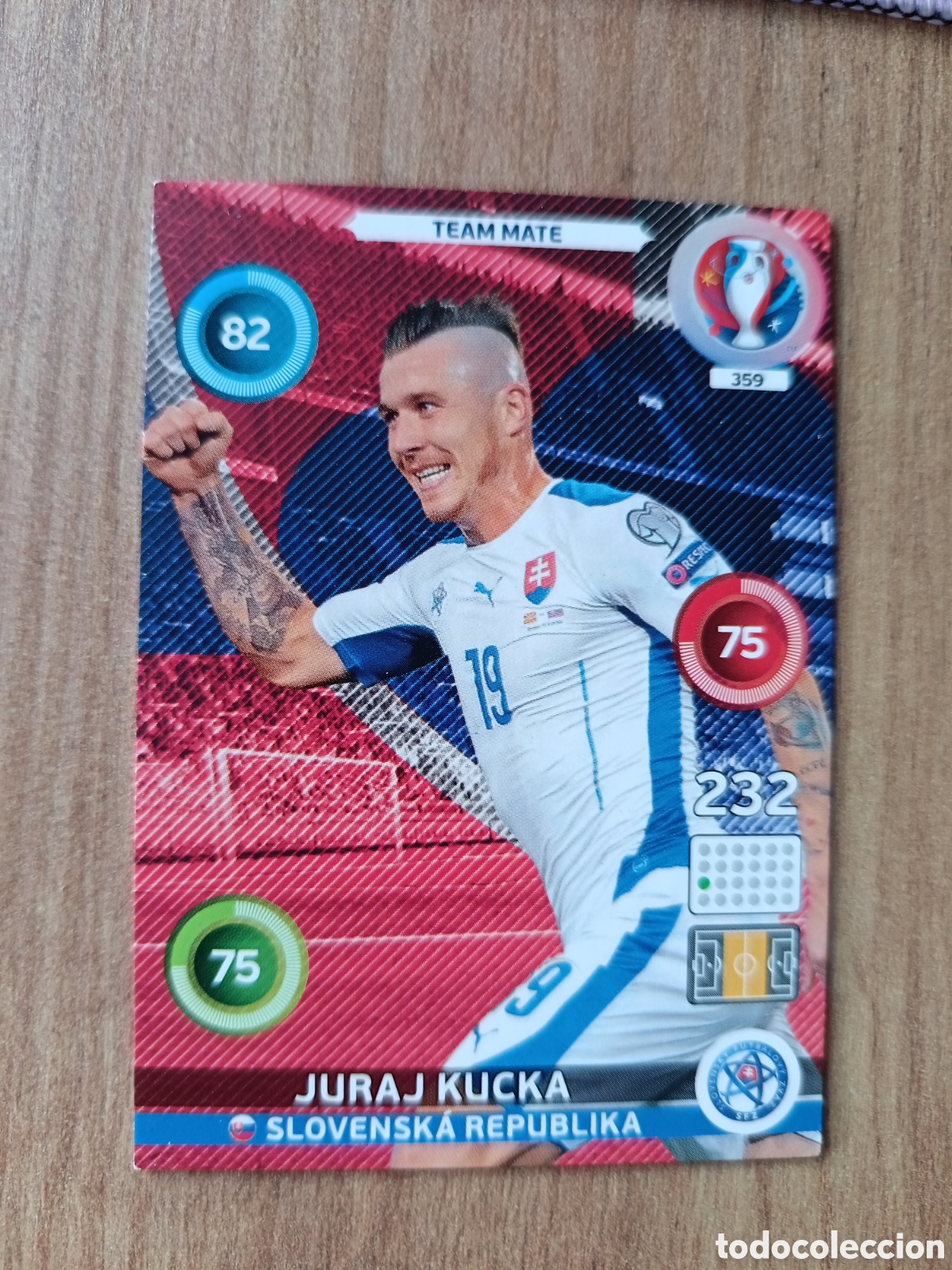 Cromos de f&uacute;tbol: 359 juraj Panini Adrenalyn XL UEFA Euro 2016 Eurocopa 16
