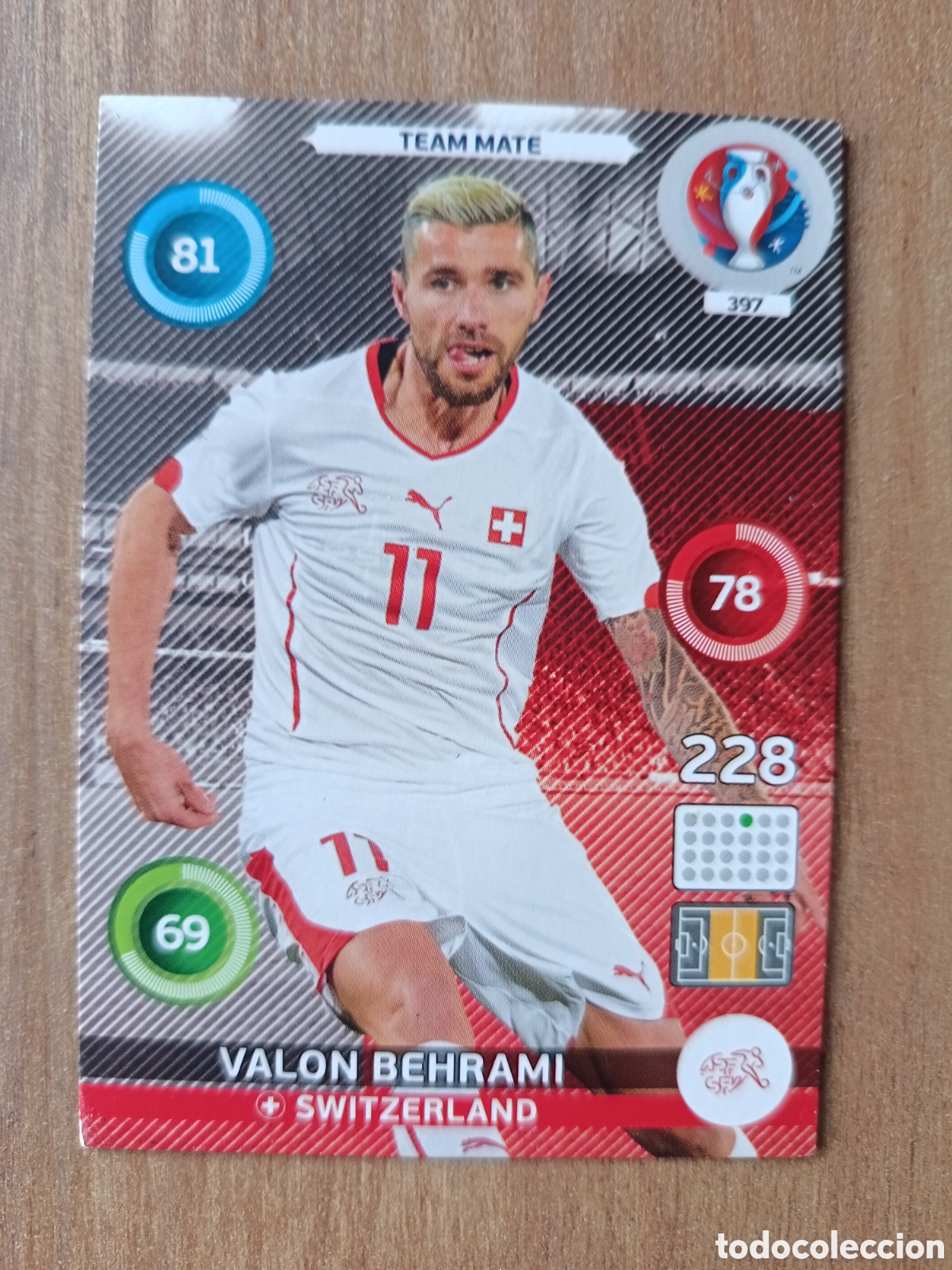 Football Stickers: 397 Valon Panini Adrenalyn XL UEFA Euro 2016 Eurocopa 16