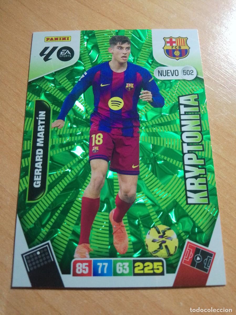 Cromos de f&uacute;tbol: 502 GERARD MART&Iacute;N KRYPTONITA DEL BARCELONA 25 26 ADRENALYN XL 2025 2026