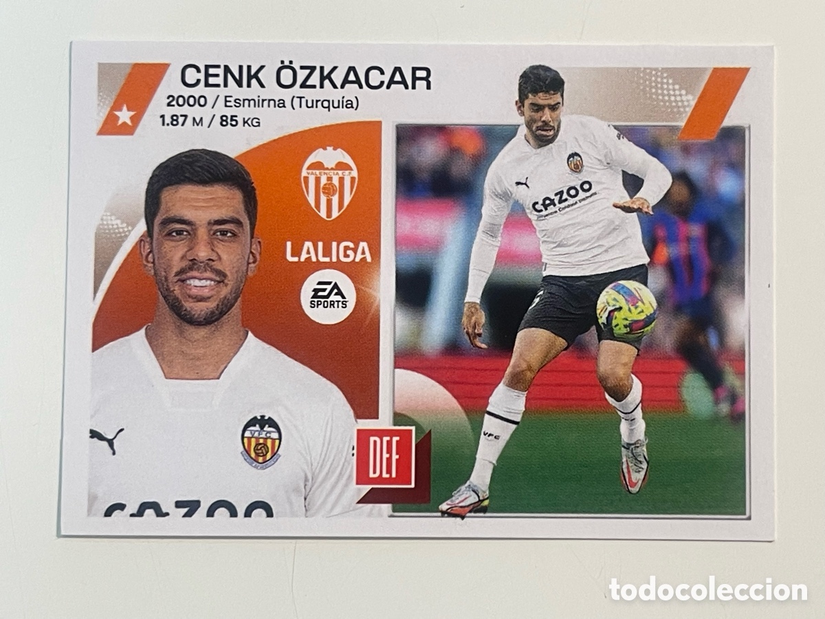 Figurine di Calcio: Cromo &rdquo;CENK &Ouml;ZKACAR&rdquo; VALENCIA CF colecci&oacute;n album de cromos LIGA 2023-24 Coleccciones Este Panini