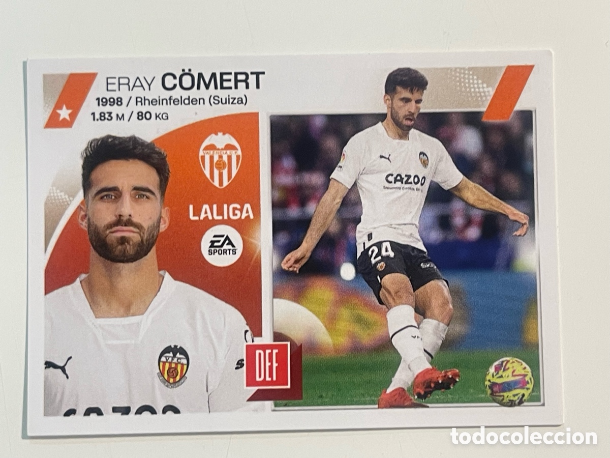 Figurine di Calcio: Cromo &rdquo;ERAY C&Ouml;MERT&rdquo; VALENCIA CF colecci&oacute;n album de cromos LIGA 2023-24 Coleccciones Este Panini