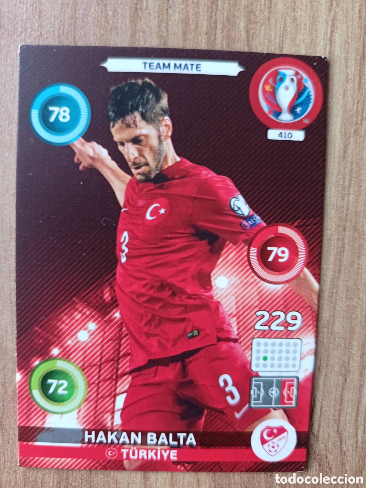 Cromos de f&uacute;tbol: 410 Hakan Panini Adrenalyn XL UEFA Euro 2016 Eurocopa 16