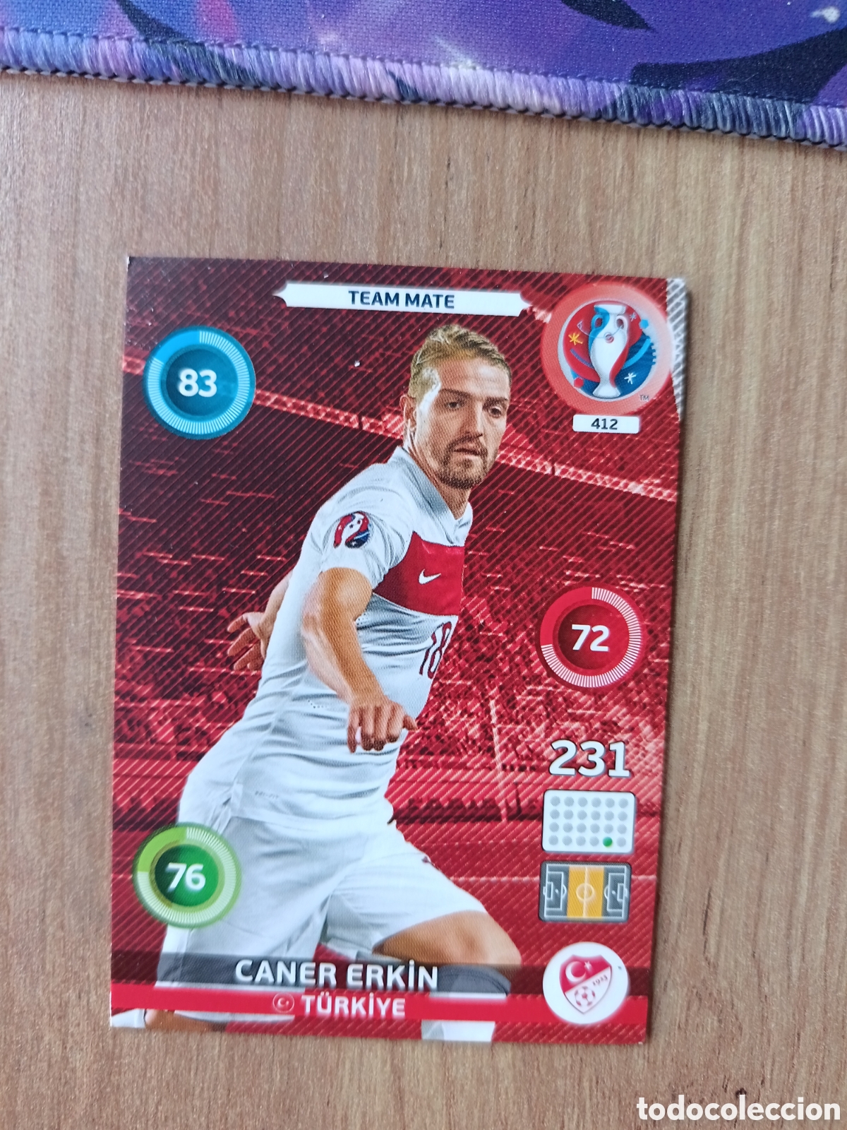 Cromos de f&uacute;tbol: 412 Caner Panini Adrenalyn XL UEFA Euro 2016 Eurocopa 16