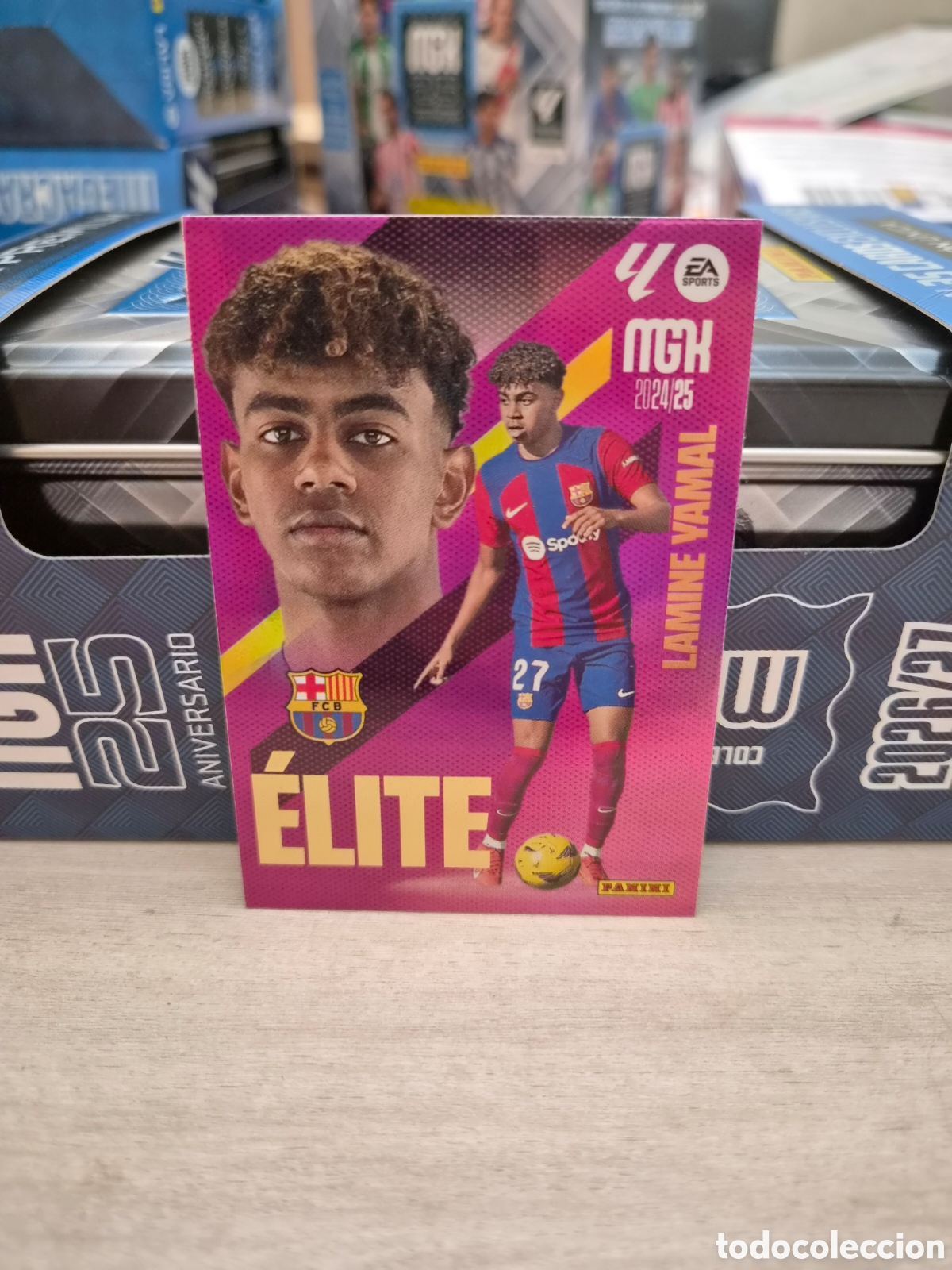 Cromos de f&uacute;tbol: N&deg;7 Elite Lamine Yamal Megacracks 24/25