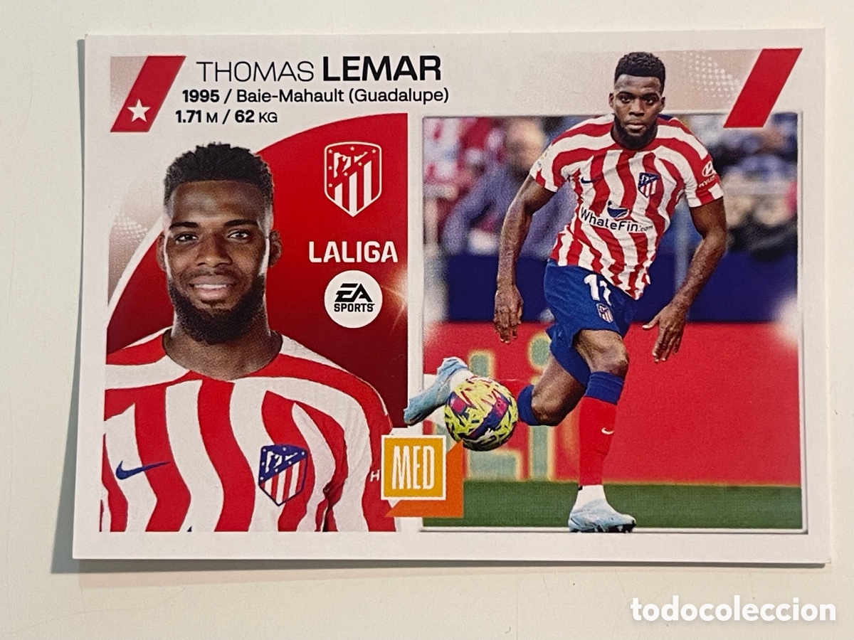 Cartes &agrave; collectionner de Football: Cromo &rdquo;THOMAS LEMAR&rdquo; ATL. MADRID colecci&oacute;n album de cromos LIGA 2023-24 Coleccciones Este Panini
