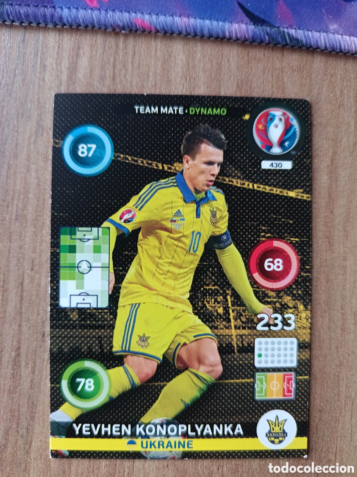 Cromos de f&uacute;tbol: 430 Yevhen Panini Adrenalyn XL UEFA Euro 2016 Eurocopa 16