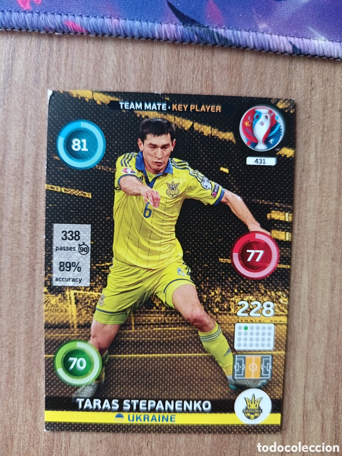 Cromos de f&uacute;tbol: 431 Taras Panini Adrenalyn XL UEFA Euro 2016 Eurocopa 16