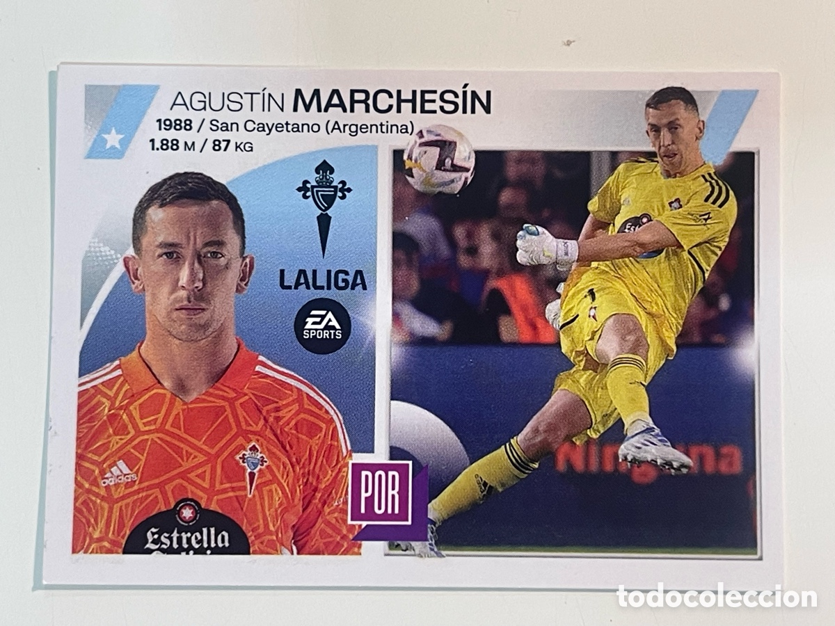Fu&szlig;ball-Sticker: Cromo &rdquo;AGUST&Iacute;N MARCHES&Iacute;N&rdquo; RC CELTA colecci&oacute;n album de cromos LIGA 2023-24 Coleccciones Este Panini